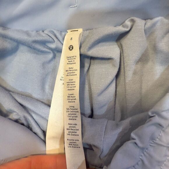 Lululemon Womens Beyond the Studio Lined Crop Pants Size 8 Blue - Picture 5 of 10